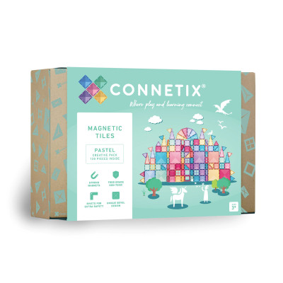 Set de construcție magnetică CONNETIX® Pastel Creative Pack 120 piese Set de construcție magnetică CONNETIX® Pastel Creative Pack 120 piese