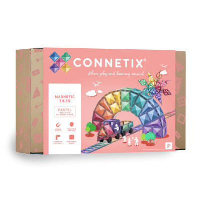 Set de construcție magnetică CONNETIX® Pastel Mega Pack 202 piese Set de construcție magnetică CONNETIX® Pastel Mega Pack 202 piese