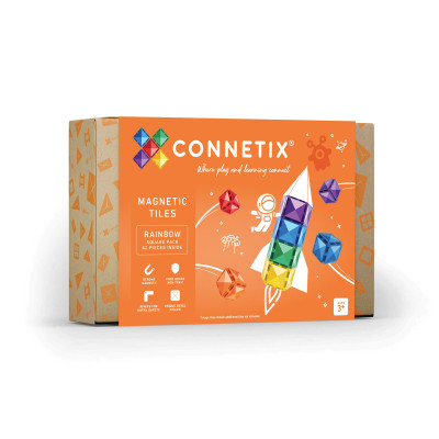 Set de construcție magnetică CONNETIX® Rainbow Square Pack 42 piese Set de construcție magnetică CONNETIX® Rainbow Square Pack 42 piese