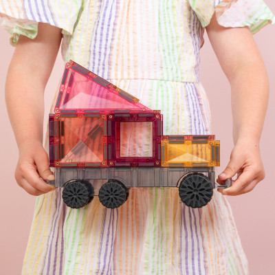 Set de construcție magnetică CONNETIX® Pastel Transport Pack 50 piese Set de construcție magnetică CONNETIX® Pastel Transport Pack 50 piese