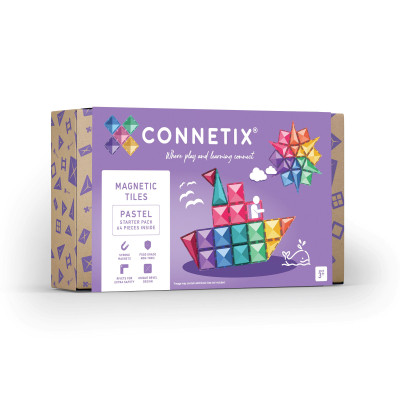 Set de construcție magnetică CONNETIX® Pastel Starter Pack 64 piese Set de construcție magnetică CONNETIX® Pastel Starter Pack 64 piese
