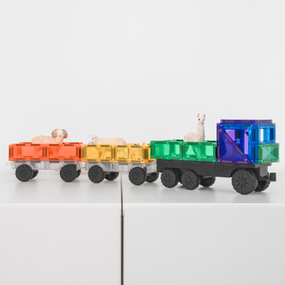 Set de construcție magnetică CONNETIX® Rainbow Transport Pack 50 piese
