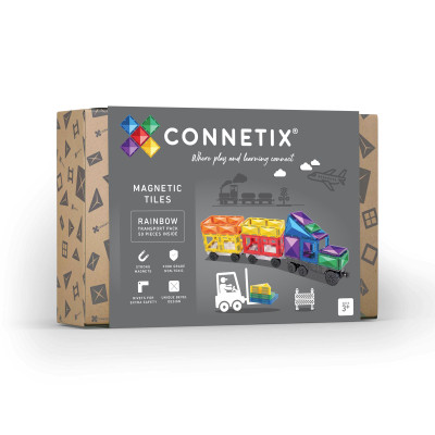 Set de construcție magnetică CONNETIX® Rainbow Transport Pack 50 piese Set de construcție magnetică CONNETIX® Rainbow Transport Pack 50 piese