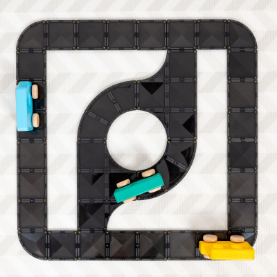 Set de construcție magnetică CONNETIX® Creative Roads Pack 48 piese Set de construcție magnetică CONNETIX® Creative Roads Pack 48 piese