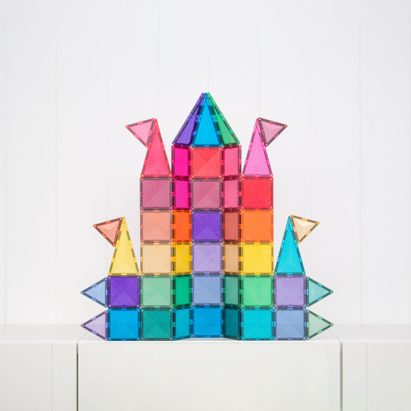 Set de construcție magnetică CONNETIX® Glitter Castle Pack 48 piese Set de construcție magnetică CONNETIX® Glitter Castle Pack 48 piese