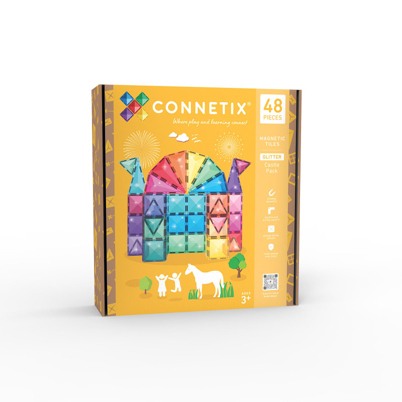 Set de construcție magnetică CONNETIX® Glitter Castle Pack 48 piese Set de construcție magnetică CONNETIX® Glitter Castle Pack 48 piese