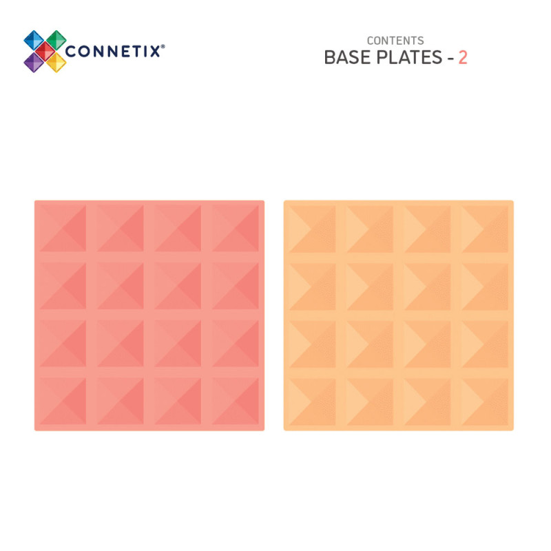 CONNETIX® Plăci de bază Pastel Lemon & Peach – 2 bucăți CONNETIX® Plăci de bază Pastel Lemon & Peach – 2 bucăți