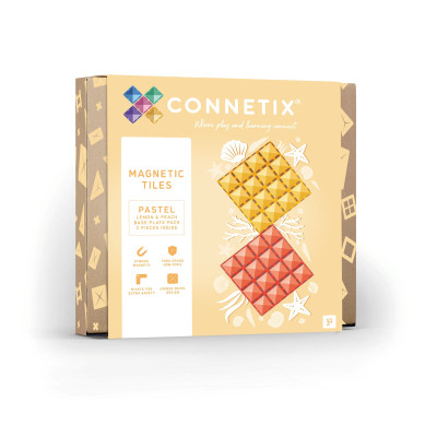 CONNETIX® Plăci de bază Pastel Lemon & Peach – 2 bucăți CONNETIX® Plăci de bază Pastel Lemon & Peach – 2 bucăți