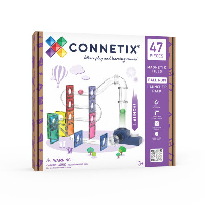 Set de construcție magnetică CONNETIX® Ball Run Launcher Pack 47 piese