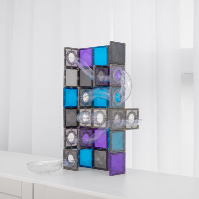 Set de construcție magnetică CONNETIX® Ball Run Galaxy Pack 61 piese