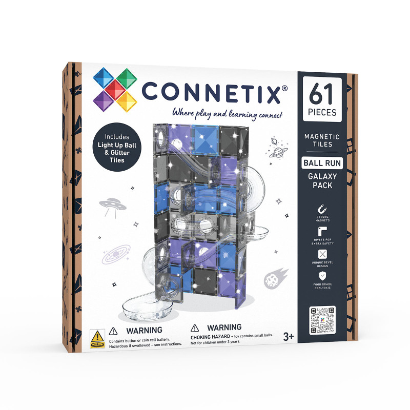 Set de construcție magnetică CONNETIX® Ball Run Galaxy Pack 61 piese