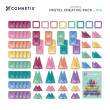 Set de construcție magnetică CONNETIX® Pastel Creative Pack 104 piese