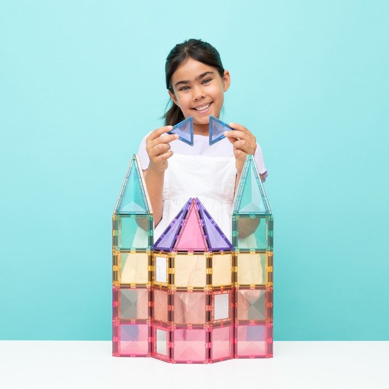 Set de construcție magnetică CONNETIX® Pastel Creative Pack 104 piese