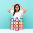 Set de construcție magnetică CONNETIX® Pastel Creative Pack 104 piese