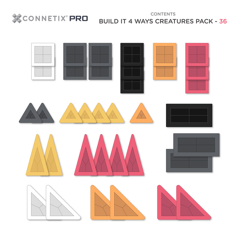 Set de construcție magnetică CONNETIX® PRO Creatures Pack 36 piese