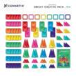 Set de construcție magnetică CONNETIX® Bright Creative Pack 104 piese