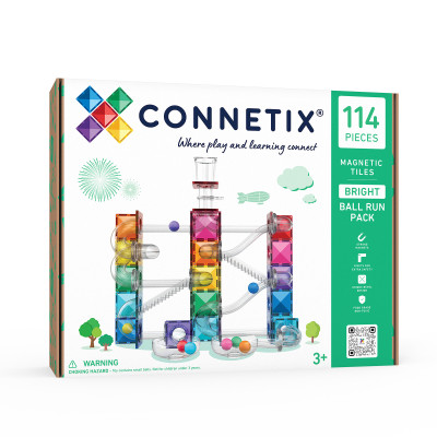 Set de construcție magnetică CONNETIX® Ball Run Bright Pack 114 piese