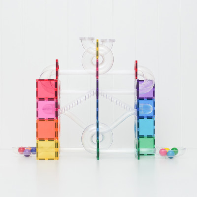 Set de construcție magnetică CONNETIX® Ball Run Bright Pack 114 piese