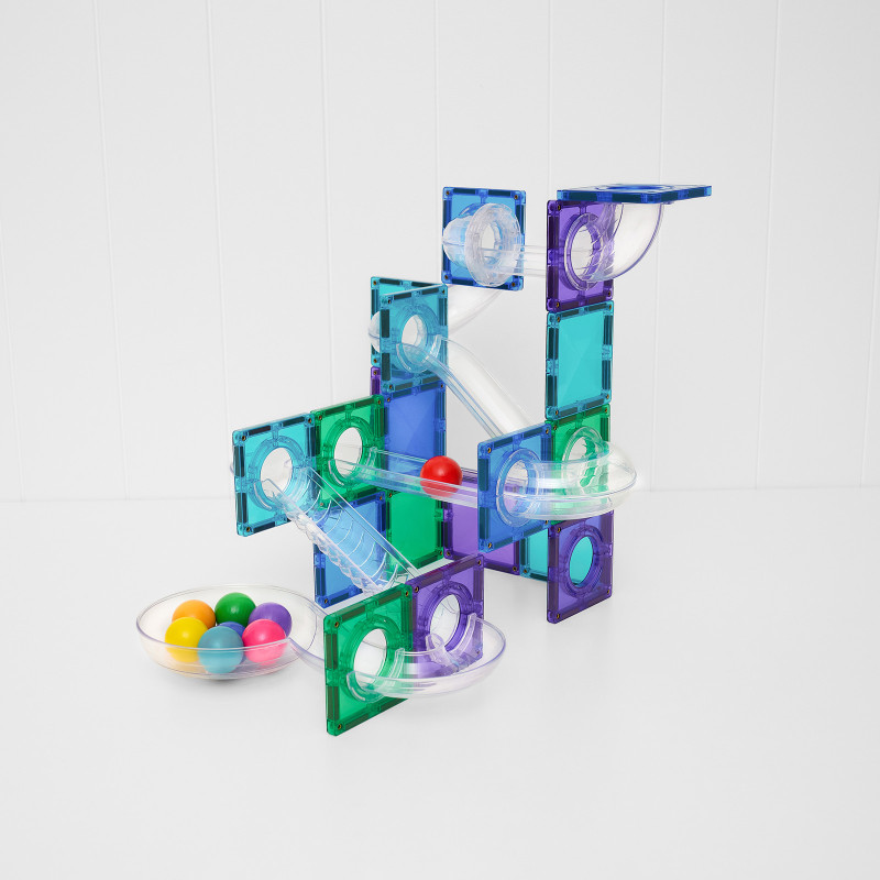 Set de construcție magnetică CONNETIX® Ball Run Bright Pack 114 piese