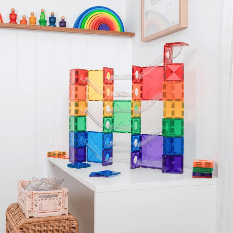 Set de construcție magnetică CONNETIX® Super Ball Run Pack 134 piese