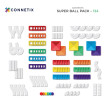 Set de construcție magnetică CONNETIX® Super Ball Run Pack 134 piese