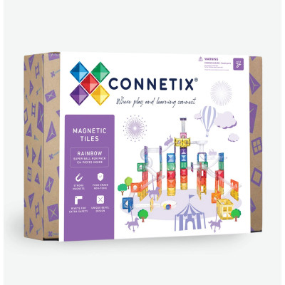 Set de construcție magnetică CONNETIX® Super Ball Run Pack 134 piese