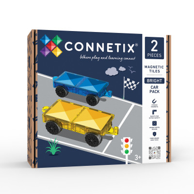 Set de construcție magnetică CONNETIX® Bright Car Pack 2 piese