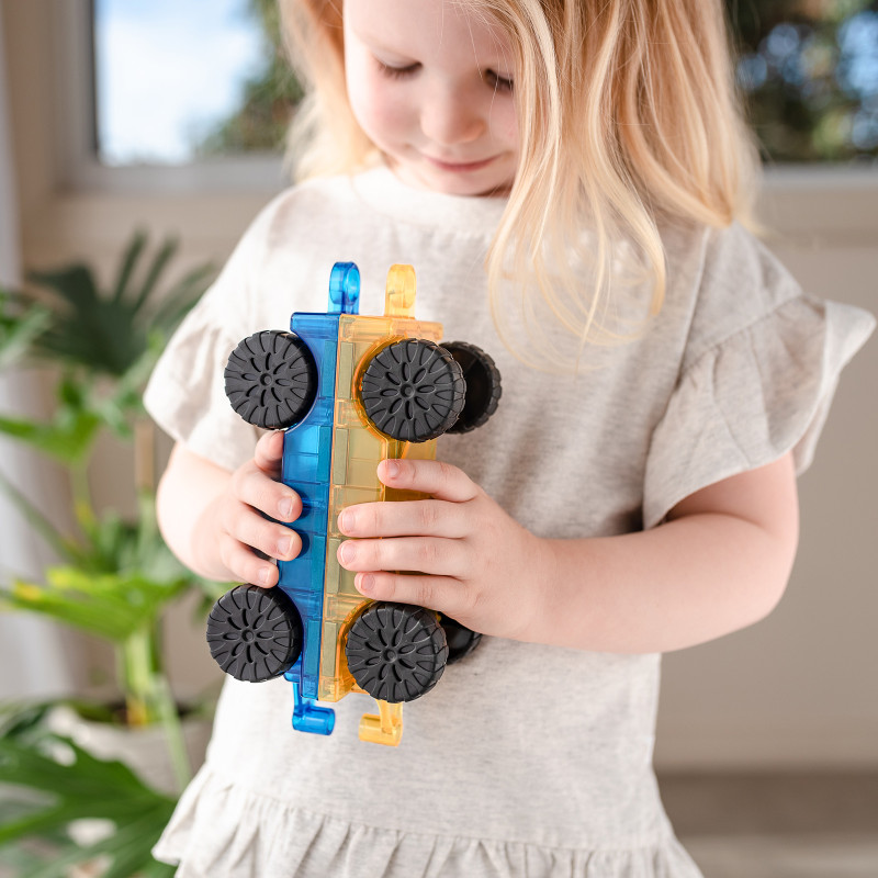 Set de construcție magnetică CONNETIX® Bright Car Pack 2 piese