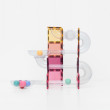Set de construcție magnetică CONNETIX® Ball Run Pastel Pack 114 piese
