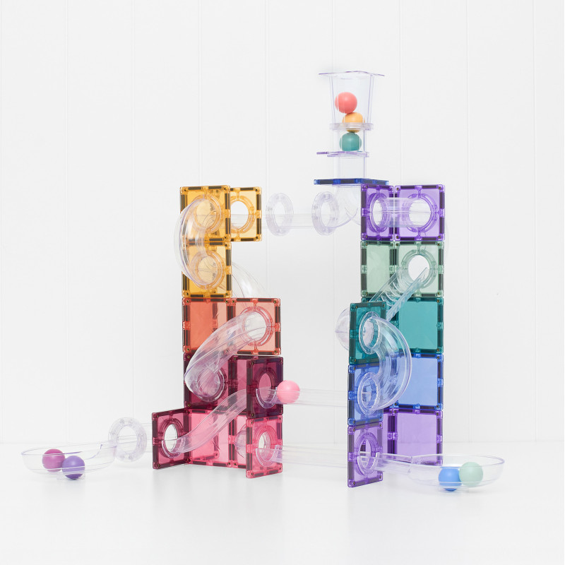 Set de construcție magnetică CONNETIX® Ball Run Pastel Pack 114 piese