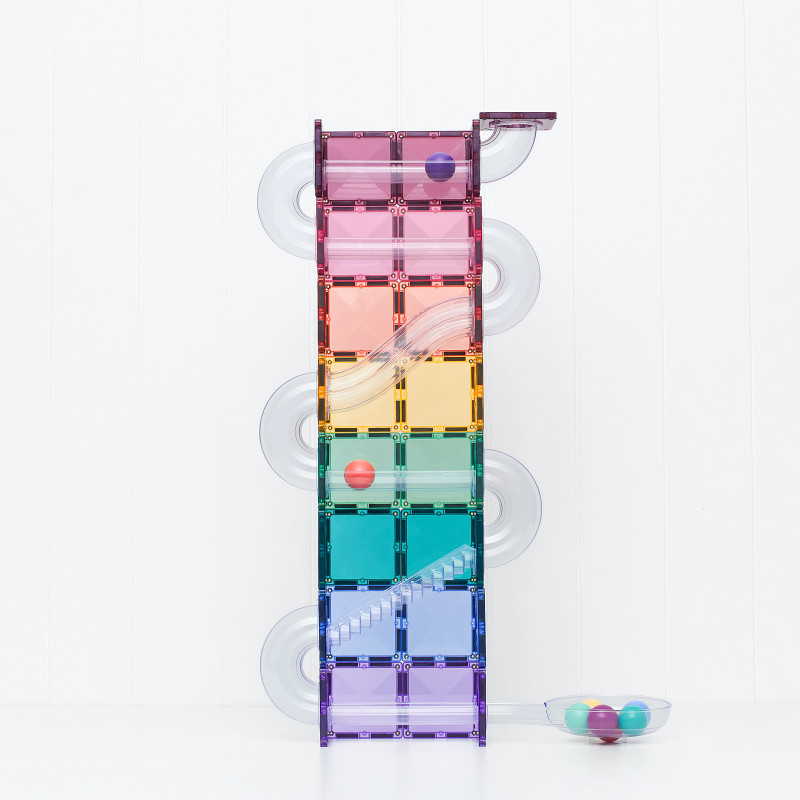 Set de construcție magnetică CONNETIX® Ball Run Pastel Pack 114 piese