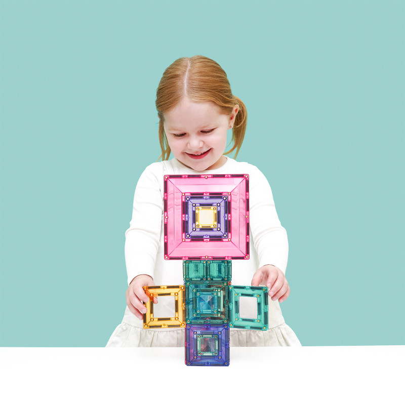 Set de construcție magnetică CONNETIX® Pastel Portal Pack 48 piese