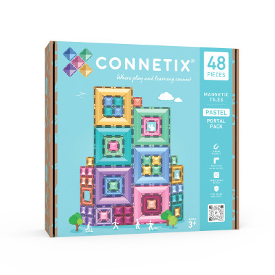 Set de construcție magnetică CONNETIX® Pastel Portal Pack 48 piese