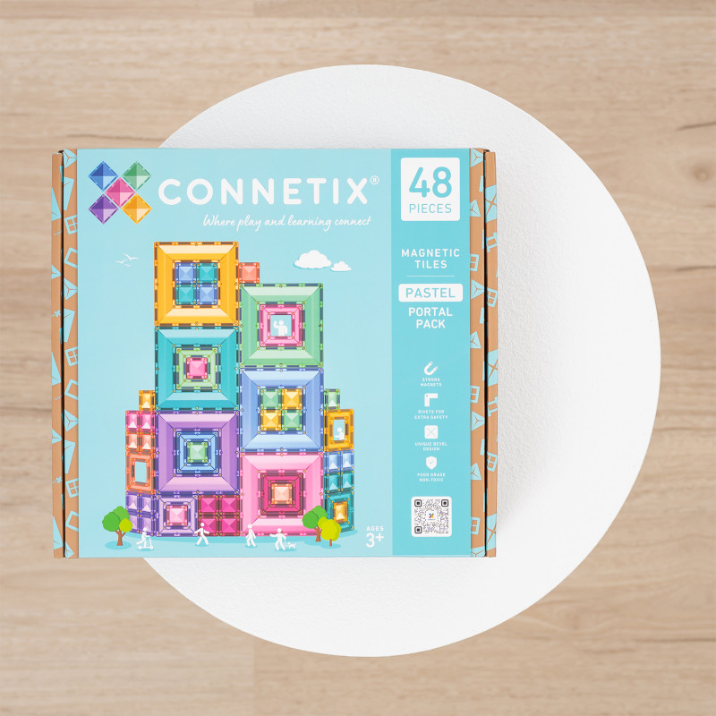 Set de construcție magnetică CONNETIX® Pastel Portal Pack 48 piese