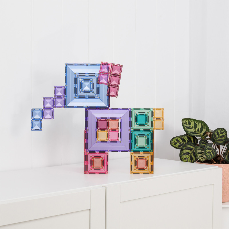 Set de construcție magnetică CONNETIX® Pastel Portal Pack 48 piese