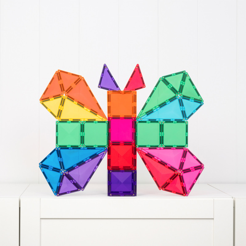 Set de construcție magnetică CONNETIX® Bright Starter Pack 56 piese