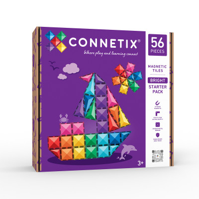 Set de construcție magnetică CONNETIX® Bright Starter Pack 56 piese