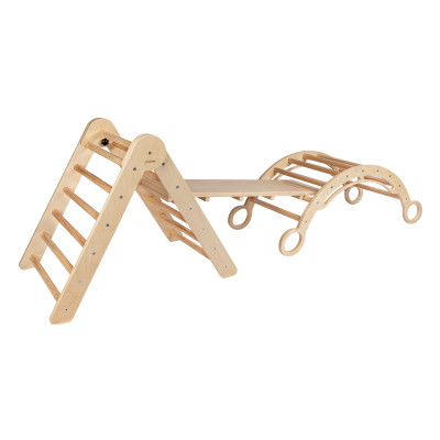 Set de cățărat Pikler "S" cu arcadă de cățărat Set de cățărat Pikler "S" cu arcadă de cățărat