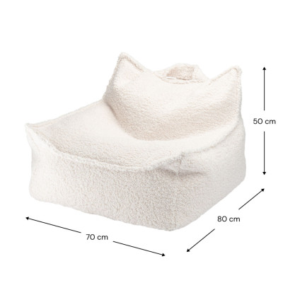 Fotoliu pentru copii sac de șezut Wigiwama® - Cream White Beanbag Chair Fotoliu pentru copii sac de șezut Wigiwama® - Cream White Beanbag Chair