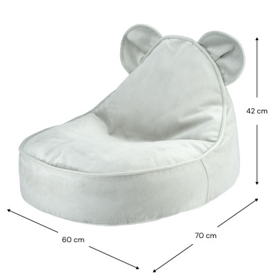 Fotoliu pentru copii sac de șezut Wigiwama® - Misty Green Bear Beanbag