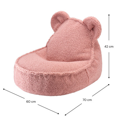 Fotoliu pentru copii sac de șezut Wigiwama® - Guava Pink Bear Beanbag Fotoliu pentru copii sac de șezut Wigiwama® - Guava Pink Bear Beanbag
