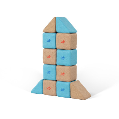 Set de construcție magnetic JollyHeap Pixi cu 12 cuburi
