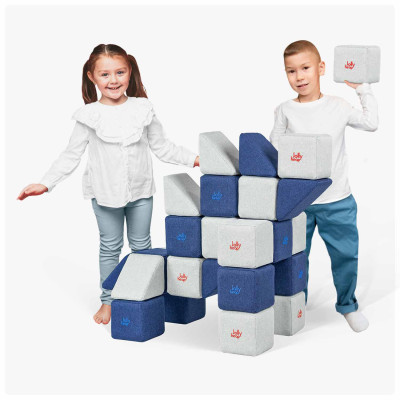 Set de construcție magnetic JollyHeap Mini cu 24 cuburi