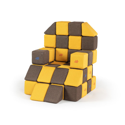 Set de construcție magnetic JollyHeap Medium cu 50 cuburi