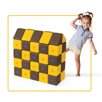 Set de construcție magnetic JollyHeap Medium cu 50 cuburi