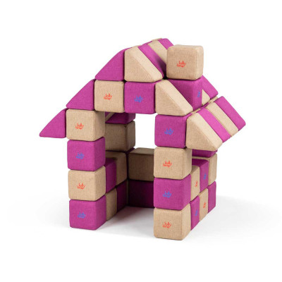 Set de construcție magnetic JollyHeap Basic cu 100 cuburi