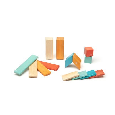 Set de construcție magnetică Tegu Sunset 14 piese