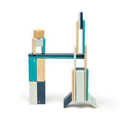 Set de construcție magnetică Tegu Blues 24 piese
