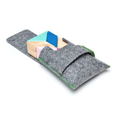 Set de construcție magnetică Tegu travel set Blossom 6 piese