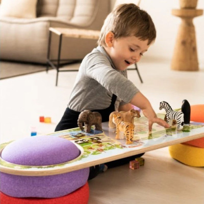 BaaVi bârnă de echilibru cu autocolant Fermă